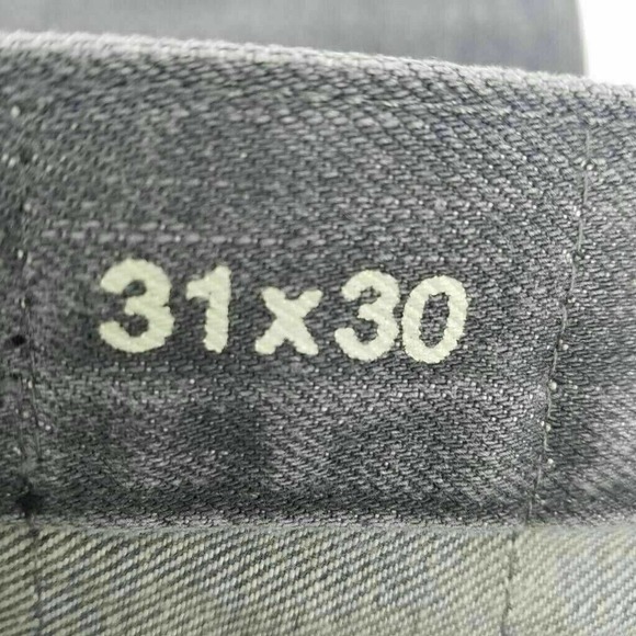 Gap 1969 Mens Classic Straight Jeans Gray Whiskered Mid Rise Denim 31 X 30 - Picture 7 of 11